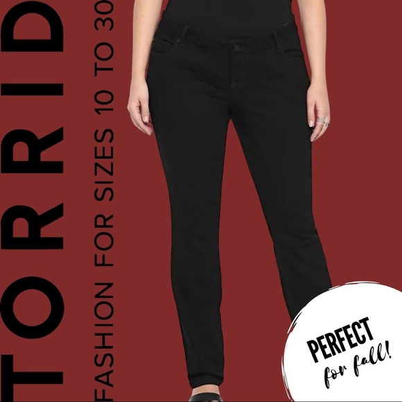 Torrid Black Barely Boot Jeans, Size 24 Regular